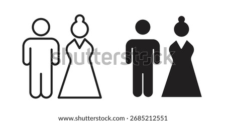 Newlyweds icon vector sign symbol