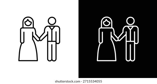 Iconos de recién casados para Elementos de interfaz de usuario. Ilustración vectorial de alta calidad.