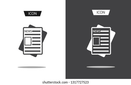 Newpaper icon vector isolated on white background.
