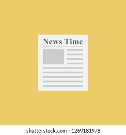Newpaper News flat icon. Vector publication