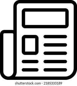 Zeitung, Vektorgrafik auf transparentem Hintergrund. Hochwertige Symbole. Dünne Vektorsymbole für Konzept und Grafikdesign. 
