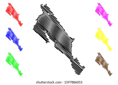 Newport News City (United States cities, United States of America, usa city) map vector illustration, scribble sketch City of Newport News map