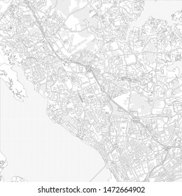 Newport News, Virginia, USA, bright outlined vector map with bigger and minor roads and steets created for infographic backgrounds.