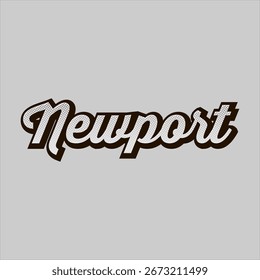 La escritura de Newport es conveniente para las camisetas impresas en pantalla