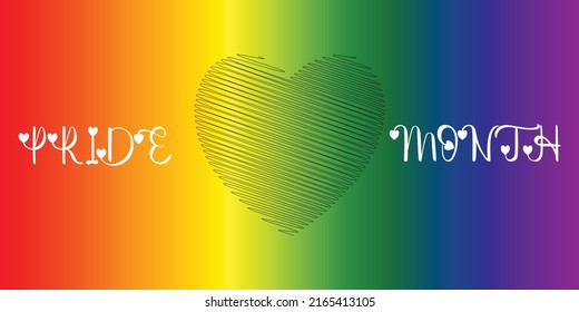 NEWPride Gradient Background with LGBTQ Pride Flag Colours HEART PRIDE MONTH LGBTQ PrideMONTH