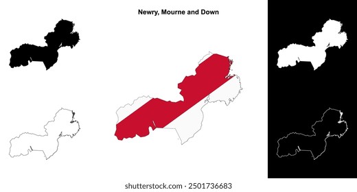 Gliederungskarte von Newry, Mourne und Down