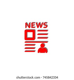 News. 3D icon