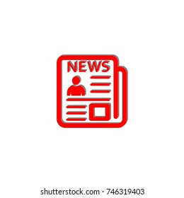 The news. 3D icon