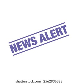 News Alert Rubber Stamp Vector Template