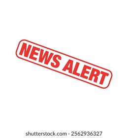 News Alert Rubber Stamp Vector Template