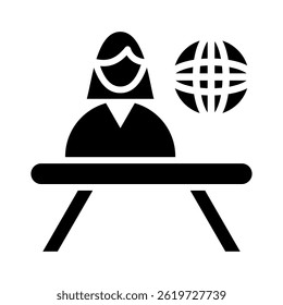 News Anchor Icon Element For Design