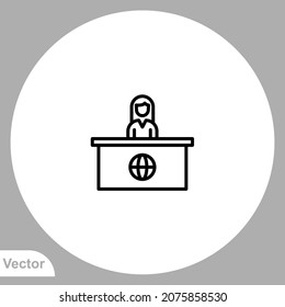 Vector de signo de icono de ancla de noticias,Símbolo, ilustración de logotipo para web y móvil