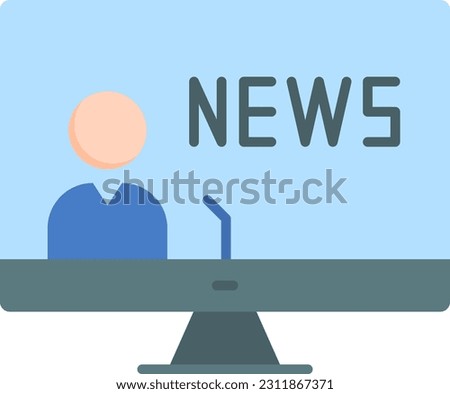 News Anchor icon vector image. Suitable for mobile application web application and print media.