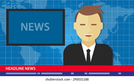 News Anchor Men Headline Tv