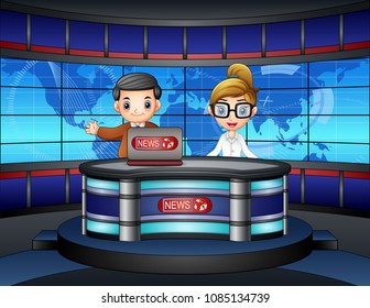 News anchor on television