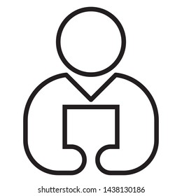 News anchor vector line design