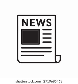 News Article Icon – Newspaper Document Symbol