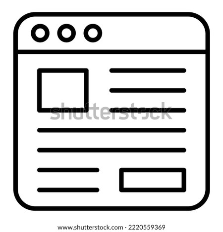 News Article icon vector image. Can also be used for web apps, mobile apps and print media.