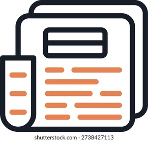 News Article Line Due Icon Design