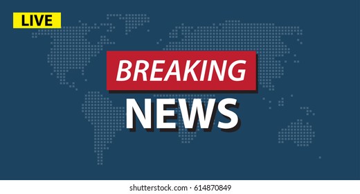 News background, breaking news. Flat designed vector illustration