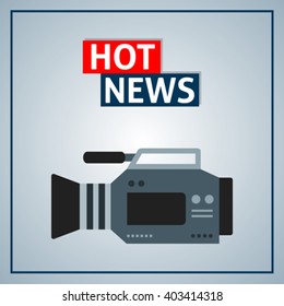 News background with camera. Eps 10