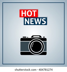 News background with camera. Eps 10