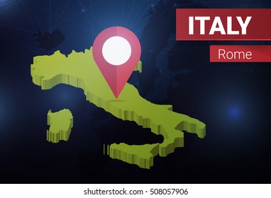 News background for Italy, breaking news Italy, infographic with news theme, vector illustration