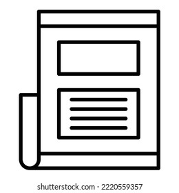 News Banner icon vector image. Can also be used for web apps, mobile apps and print media.