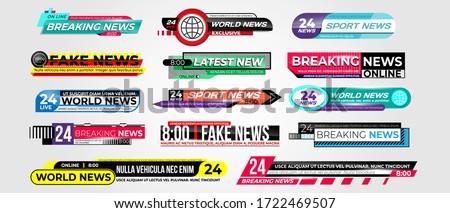 Similar – Image, Stock Photo Fake news text and website on the background.