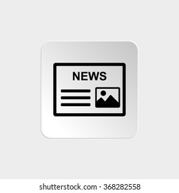 news -  black vector icon