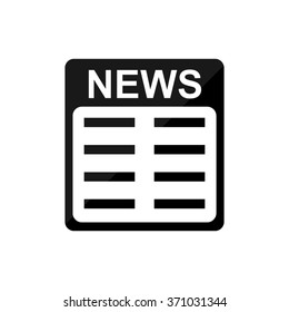 news  - black vector icon