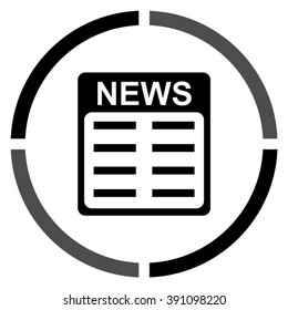 news  - black vector icon