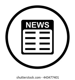 news  - black vector icon