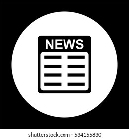 news  - black vector icon