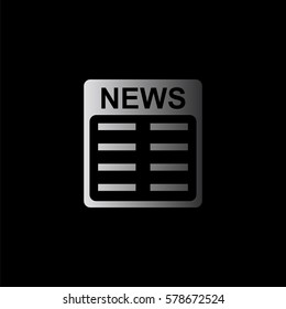 news -  black vector icon