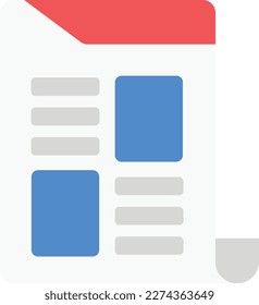 news blog website vector flat illustration