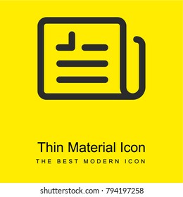 News bright yellow material minimal icon or logo design