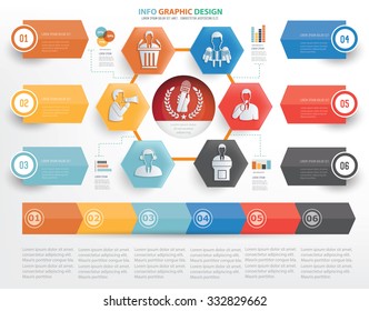 News and businessman info graphic design on white background,vector