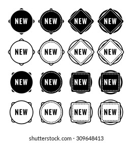 News button - minimalism simple vector shapes.