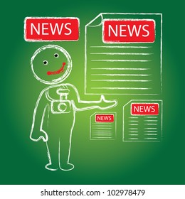 News cartoon,Vector