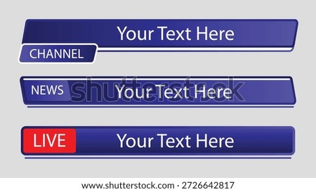 News Channel Lower Third Banners Set
