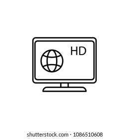 news channel on TV icon. Element of media and news for mobile concept and web apps. Detailed news channel on TV icon can be used for web and mobile. Premium icon on white background
