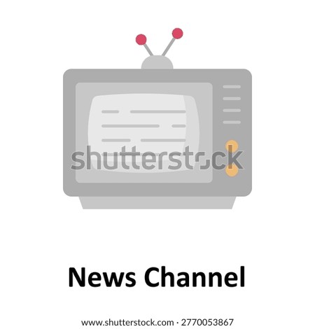 News Channel Vector icon which can easily modify or edit
