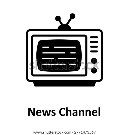 News Channel Vector icon which can easily modify or edit

