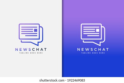 Chat News  Vector logo, Geometric logo, Word work writing