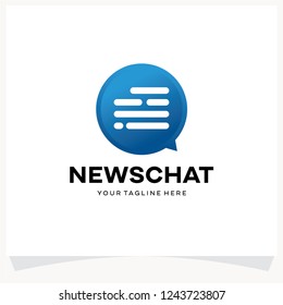News Chat Logo Design Template