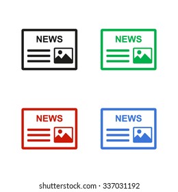 news - color vector icon