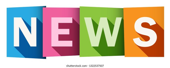 NEWS colorful typography banner