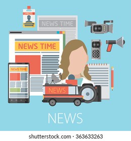 news concept design, vector illustration eps10 graphic