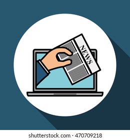 News concept with icon design, vector illustration 10 eps graphic.